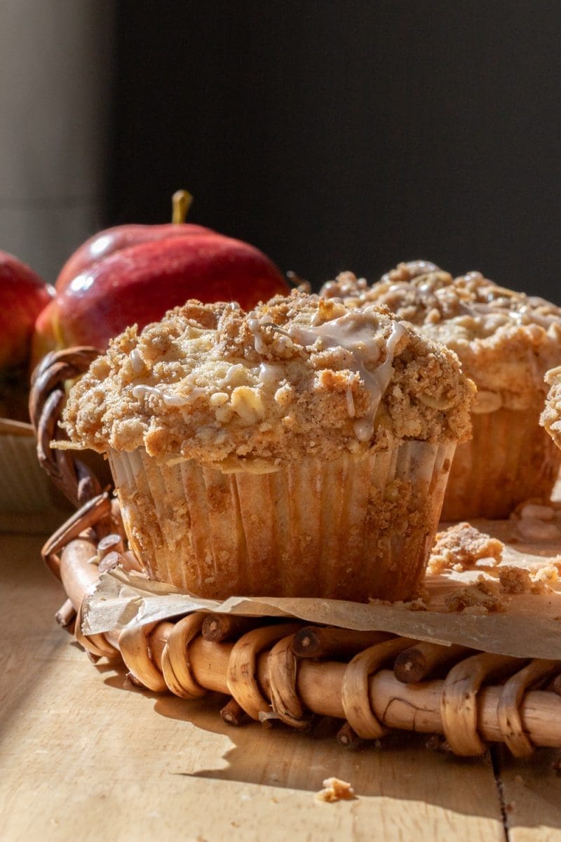 Small Batch Apple Crisp Muffins
