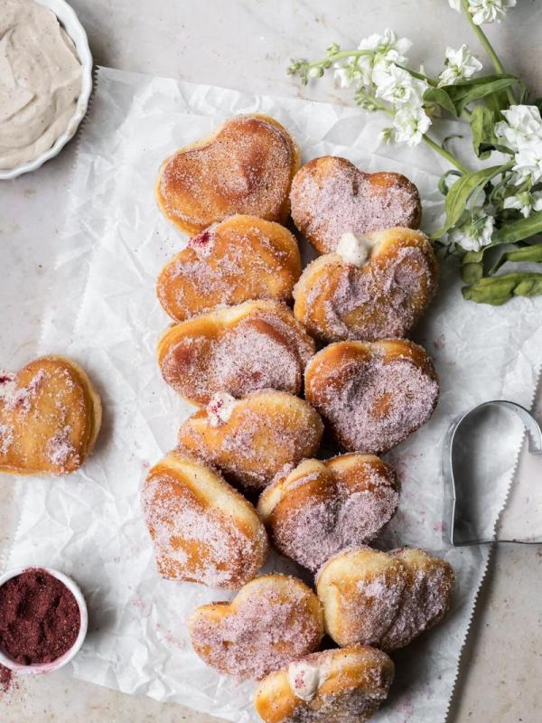 Hibiscus Heart Donuts