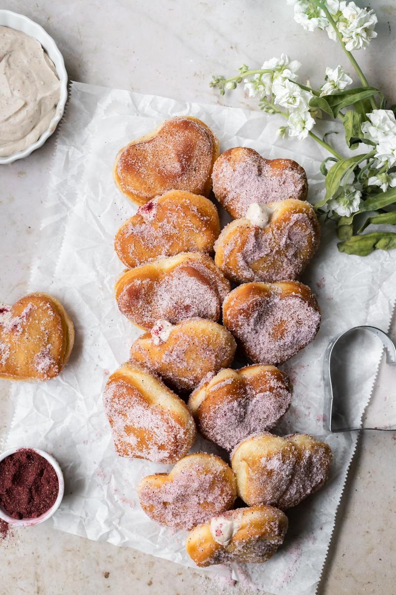 Hibiscus Heart Donuts