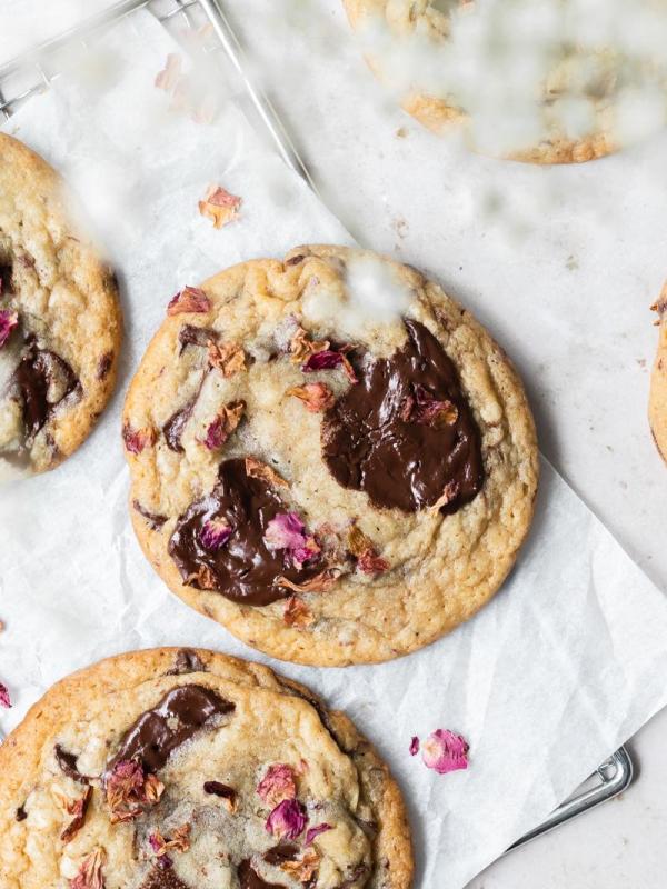 Rose Chocolate Chip Cookies