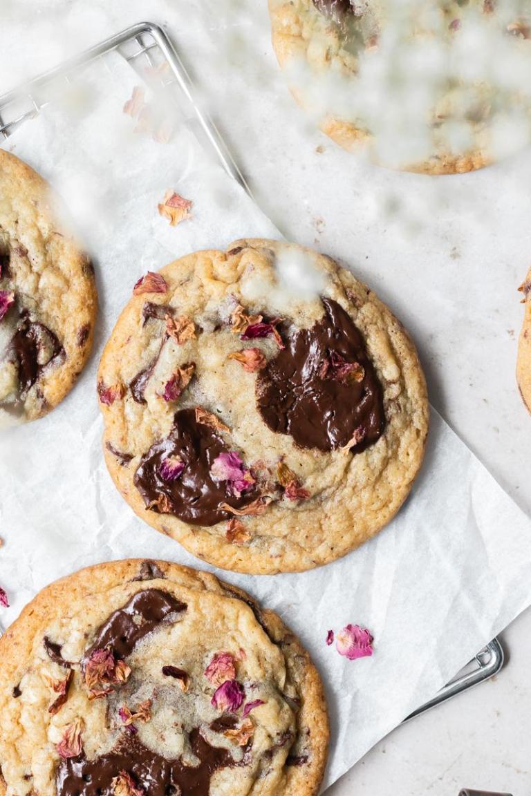 Rose Chocolate Chip Cookies