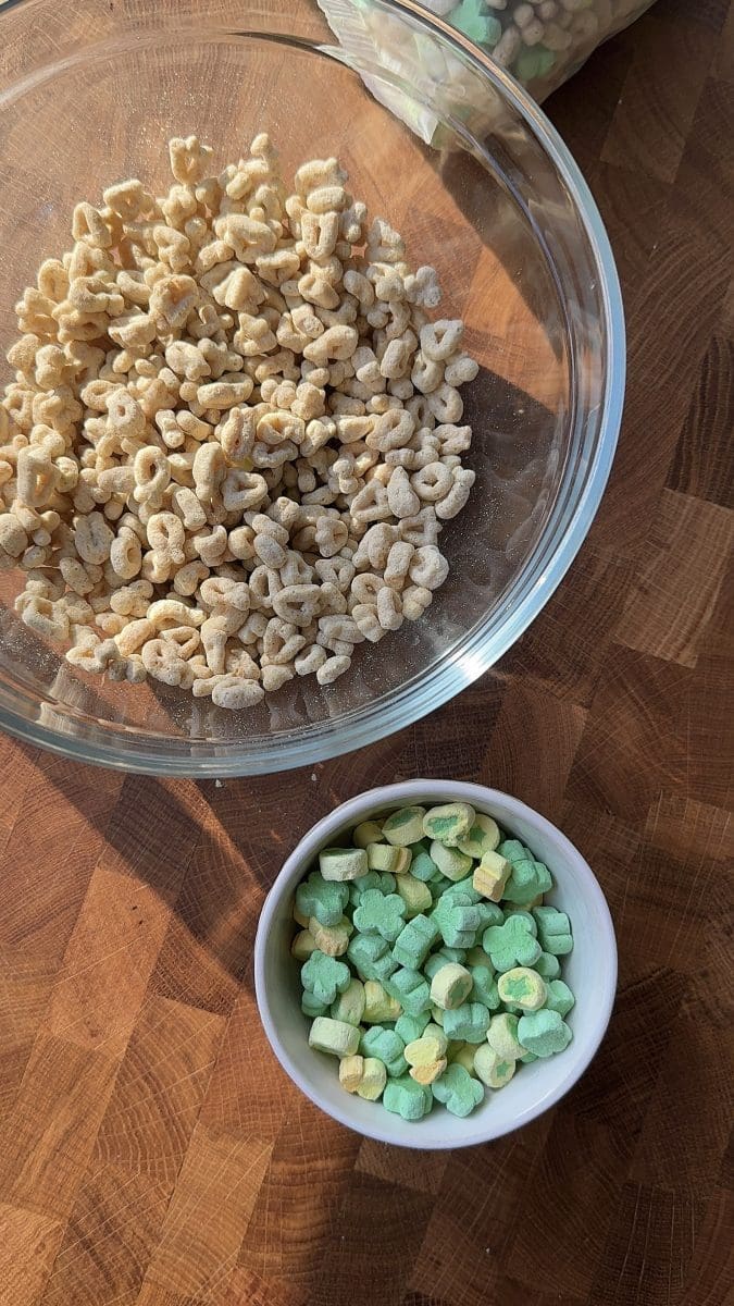 Lucky charms, separated.
