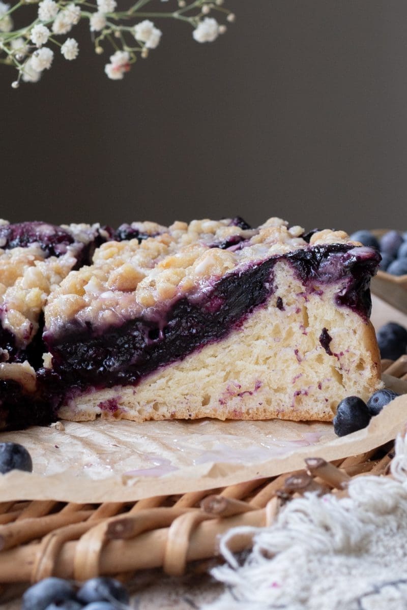 Blueberry Brioche Crumb Cake
