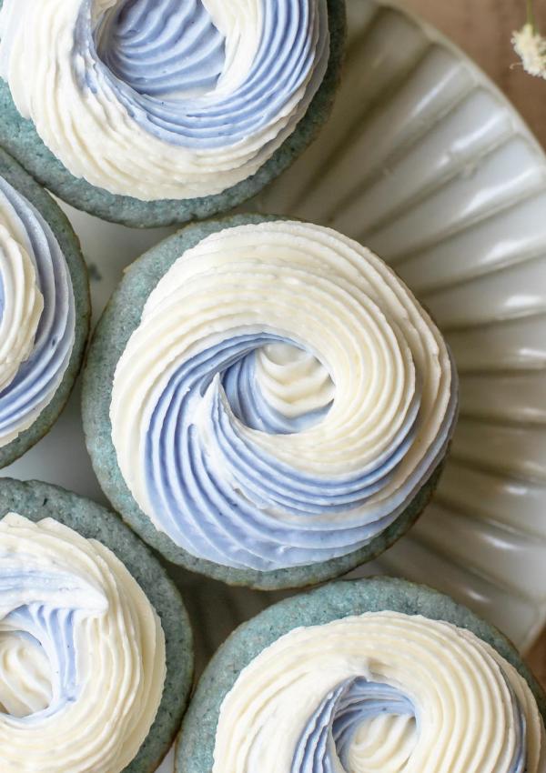 Butterfly Pea Flower Cupcakes
