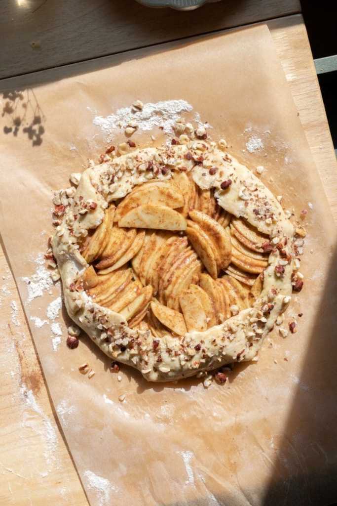 The galette right before baking.