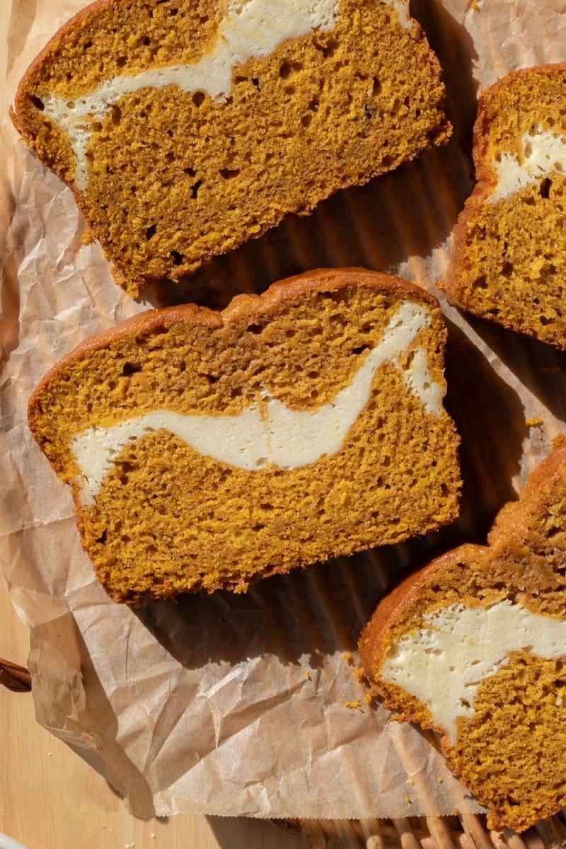 Cream Cheese Swirl Pumpkin Bread