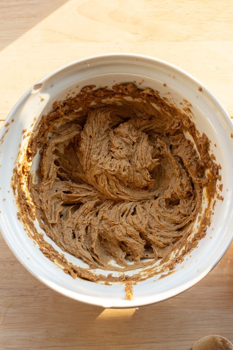 The wet ingredients creamed together.