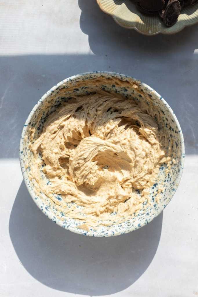 The dough after adding in the egg and vanilla.