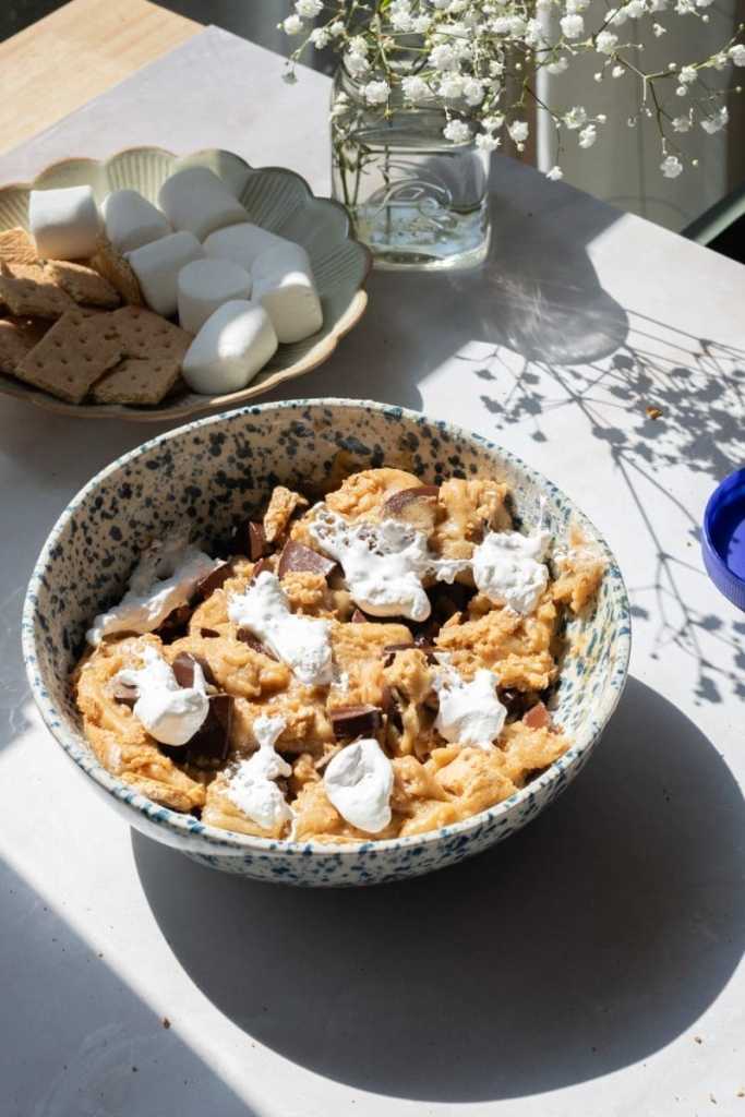 The cookie dough with marshmallow creme swirled in.