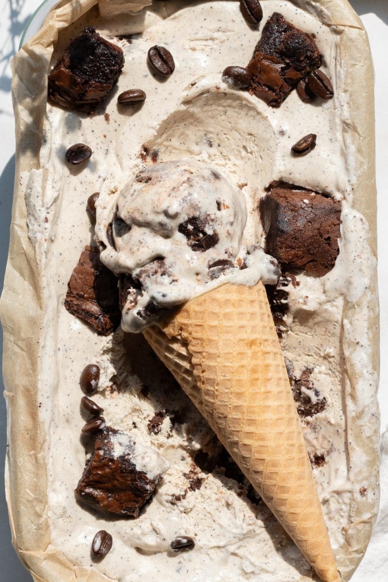 No-Churn Coffee Ice Cream