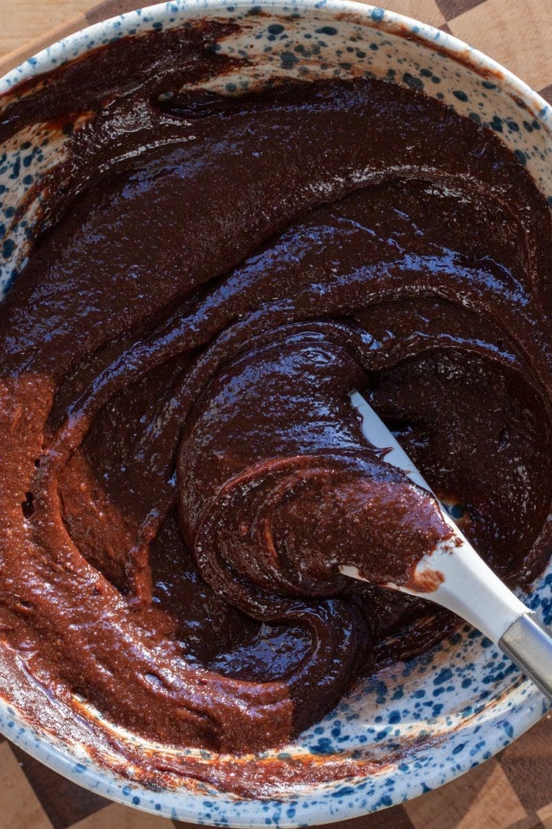 The finished fudge brownie batter.