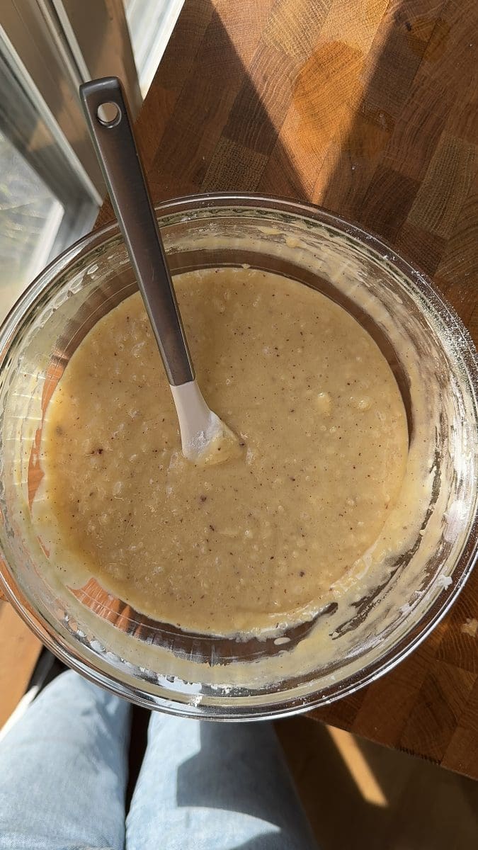 The finished cake batter.