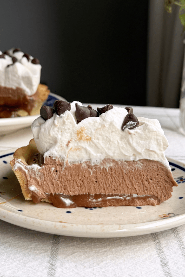 Salted Caramel Coconut Chocolate Pie